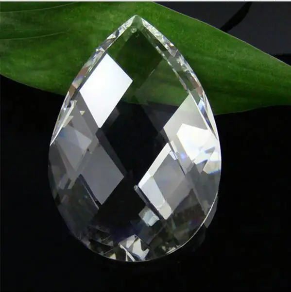 100 шт. AAA 38*22 мм прозрачный кристаллический кулон для люстры, кристаллы части для люстры, Хрустальная Призма для люстры подвесной Декор