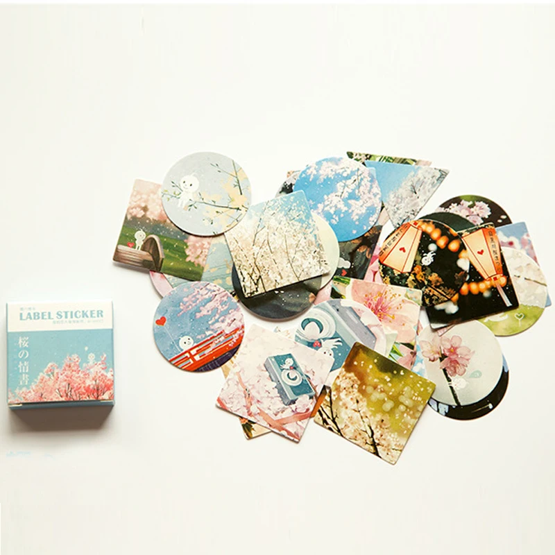 

Japanese cherry blossom Memo Stationery Stickers Pack Posted It Kawaii Planner Scrapbooking Sticker Escolar School Supplies