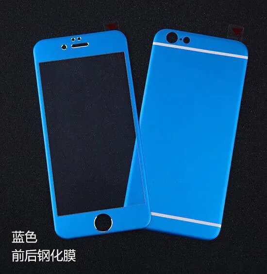 6plus металлическое розовое-Золотое матовое закаленное защитное стекло для переднего экрана из титанового сплава+ задняя крышка для защиты корпуса iPhone 6S 4,7