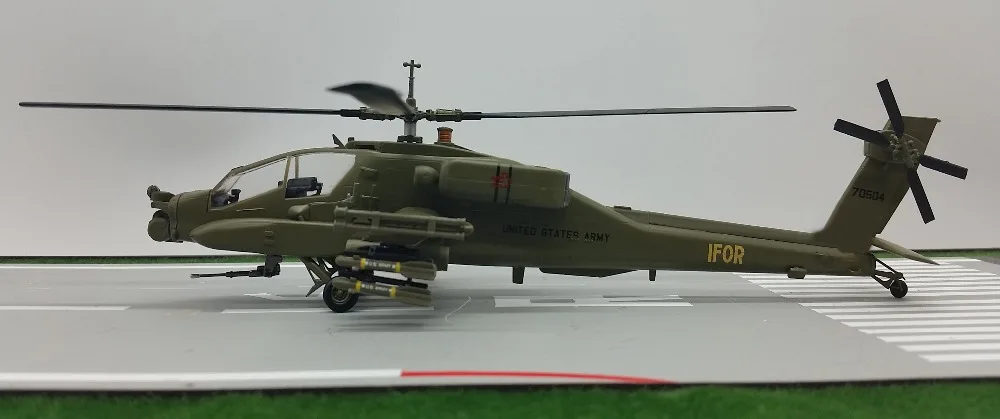 1: 72 Американский AH-64A Apache военный вертолет модель Trumpeter 37025 Коллекционная модель