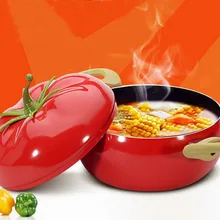 Горячие овощи моделирование антипригарная Кастрюля прекрасный стиль горшочек в форме помидора кухонная посуда кухонный супница для приготовления пищи
