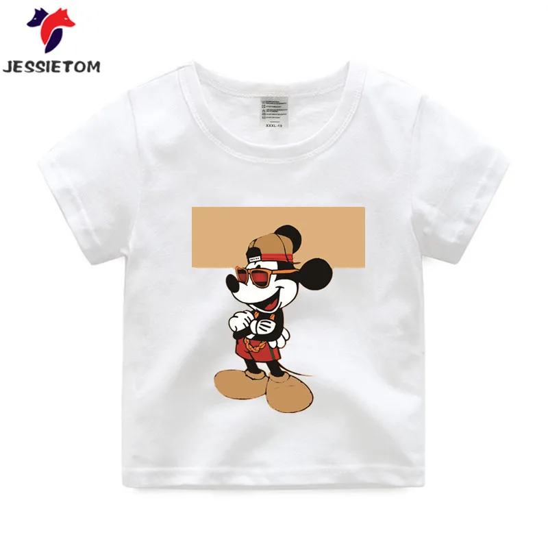 

85-145cm,Kid''s Kawaii Cartoon Funny T Shirt Boy and Girl Harajuku White Hipster Tops Children Tee Enfant Camiseta Baby Clothes