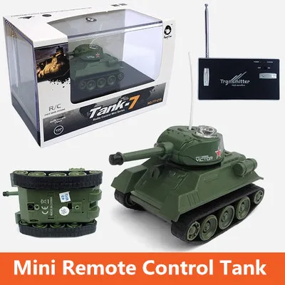 

Kids Toy Tanks 4CH LED Radio Control Mini Rechargeable RC Tank Treading Motion Toy Tank