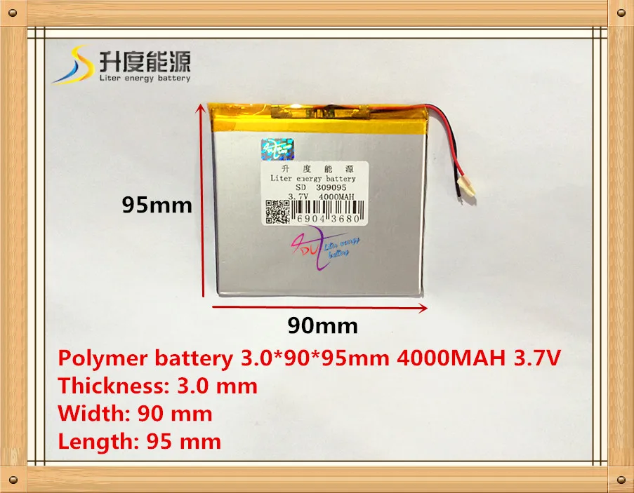 309095 3,7 V 4000 mah литий-полимерная батарея с защитной платой для Планшет PDA PCs цифровые продукты