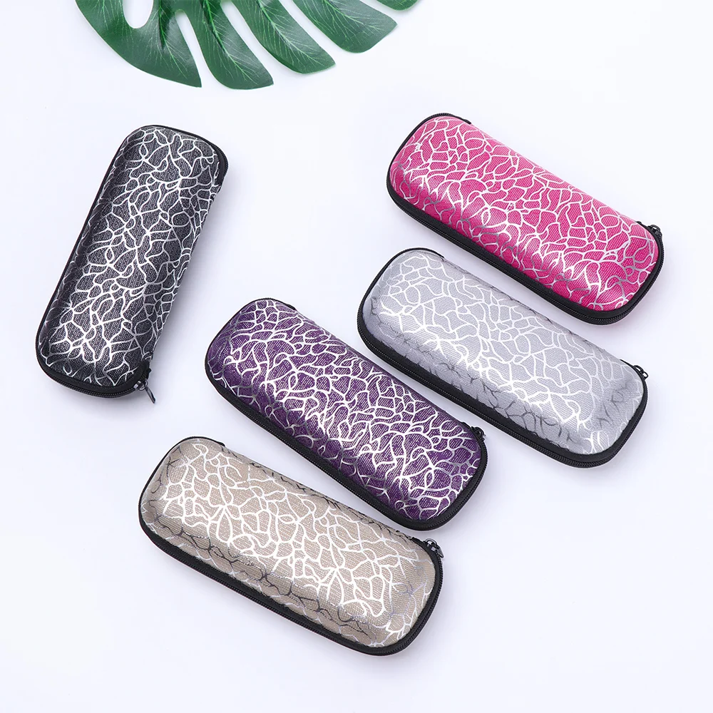 

1PC Unisex Fashion Glasses Box Zipper Striped Sunglasses Case Portable Sunglasses Case Eyewear Protector Containers