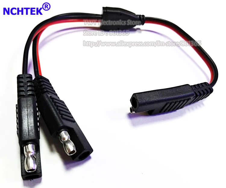 NCHTEK SAE 1-2 Мощность кабель-удлинитель адаптер, 2Pin Quick Connect отсоединить SAE Мощность удлинитель/ /10 шт