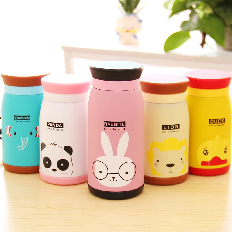 

260ML Stainless steel vacuum cup women's potbellied cup thermos bottle water cup , Korean cute vacuum flasks