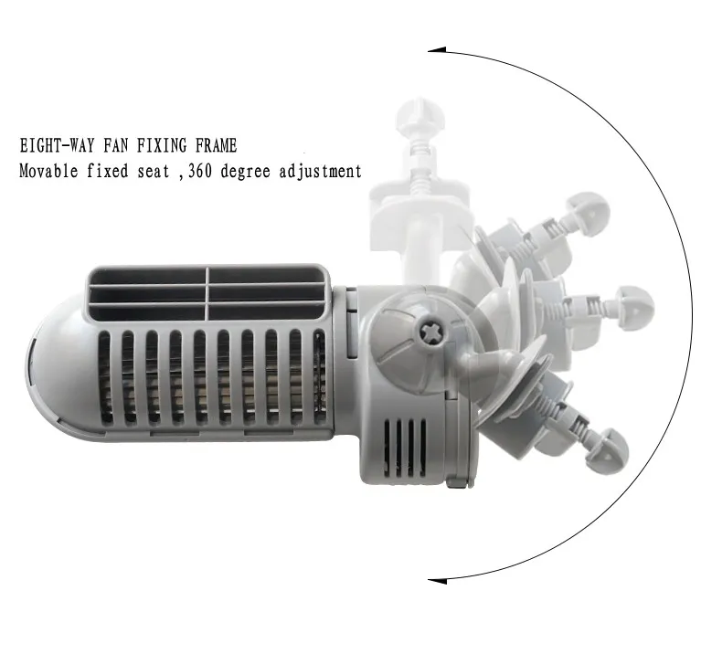 ISTA аквариум mute турбины Вентилятор охлаждения аквариум охлаждающий вентилятор с фиксирующая рамка 65 градусов Регулируемый направления ветра при сильном ветре