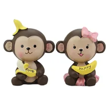Творческий Украшение автомобиля мультфильм милые обезьяны кукла автомобиль украшения Украшение