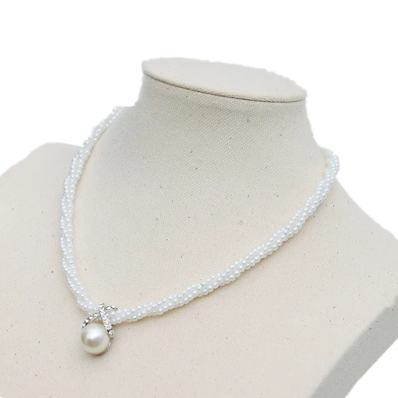

Statement Necklace For Women Girls Choker Chunky Simulated Pearl Necklace Bib crystal Necklace Pendant Fashion Jewelry