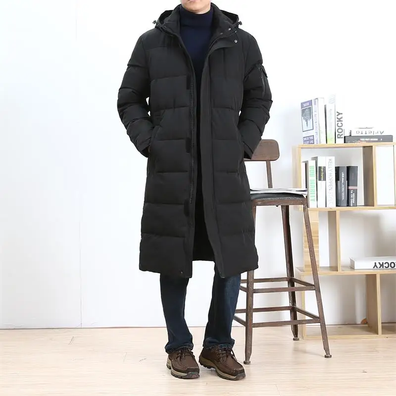 Длинная зимняя куртка размера плюс 8XL 7XL 6XL 5XL, Мужская брендовая одежда, мужское хлопковое весеннее пальто, новинка, высокое качество, Черный пуховик, мужские парки - Цвет: 1