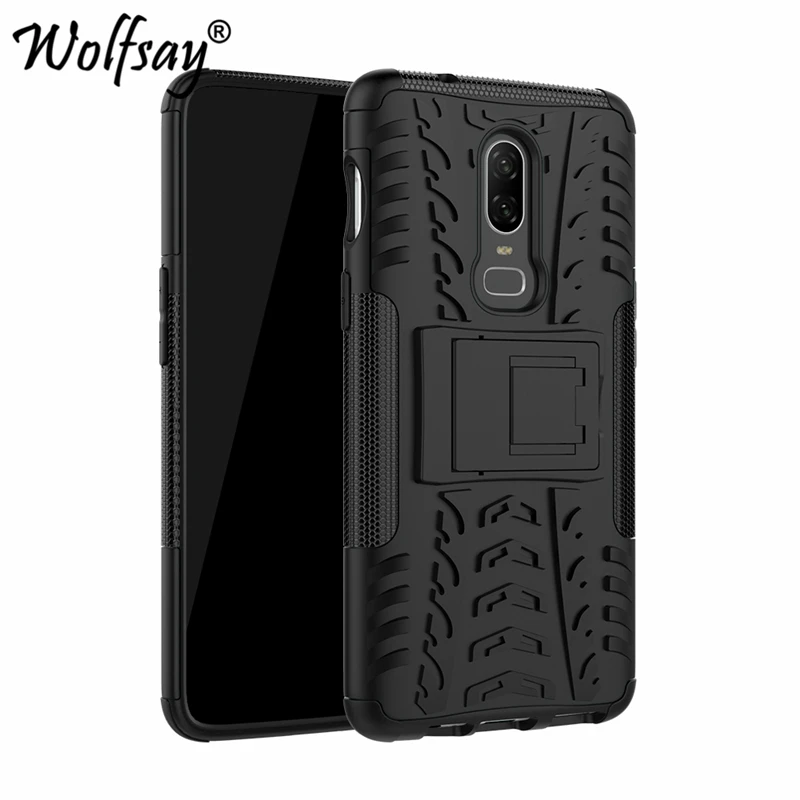 Чехол Wolfsay для Oneplus 6 мягкий резиновый и пластиковый чехол One Plus A6000 подставка Fundas