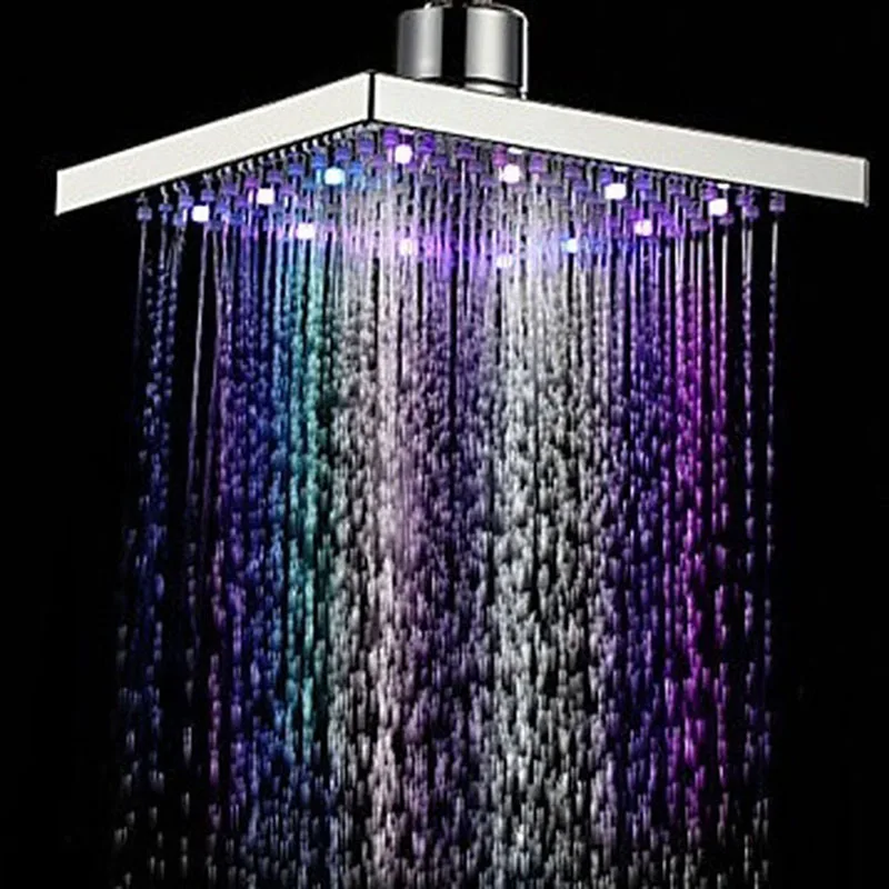 Bathroom Rainfall Shower Head Water Saving ABS Rain Shower High Pressure Square Spray shower