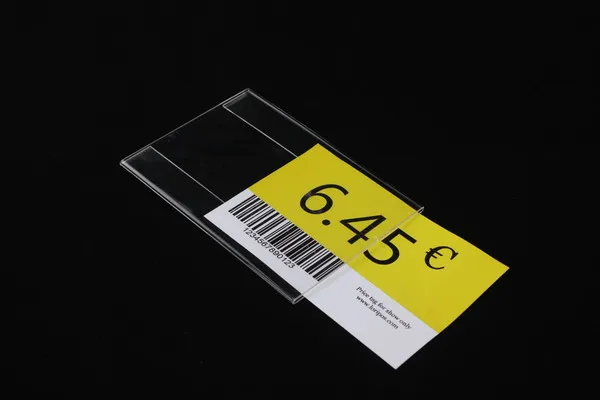 Акриловая T1.2mm пластиковая прозрачная визитница знак этикетка с ценником рамка настенная Монтажная бирка дисплей рекламная вывеска рамка 50 шт