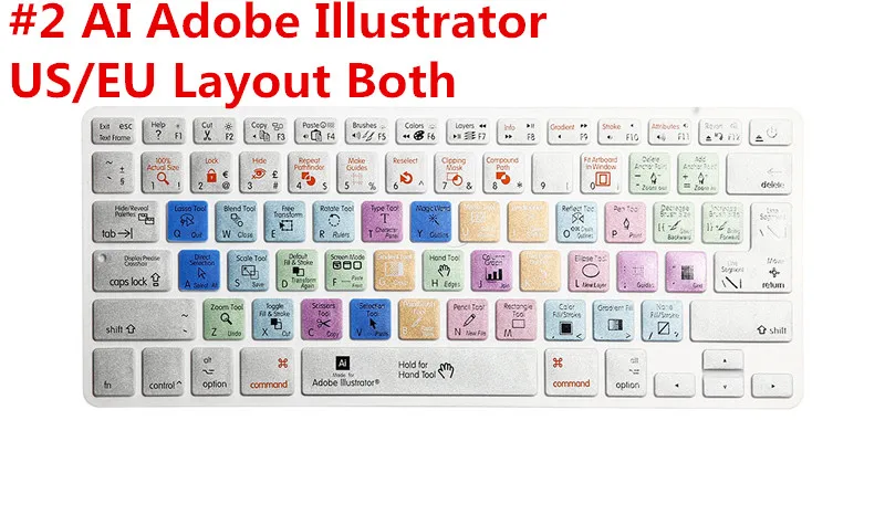 Обложка экрана клавиатуры для A1278 AI Adobe Illustrator ярлык iPhone iMac Macbook Pro Air 13 15 KC|Чехлы