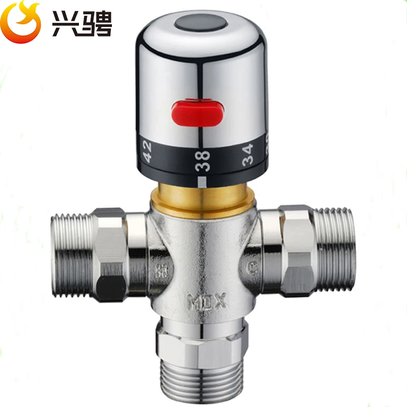 

G3/4"(DN20)Thermostatic valve thermostatic mixing valve Solar shower brass temperature control valve