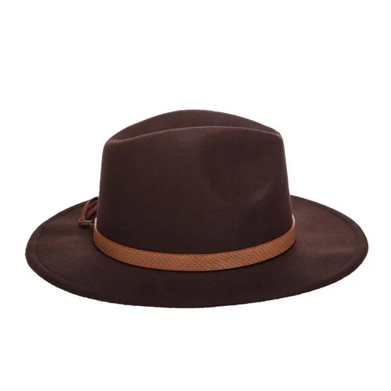 Осенне-зимний мужской большой размер fedora 60 см классический sombrero пушистый платок Имитация шерсти шапки козырек Высокое качество Ковбой