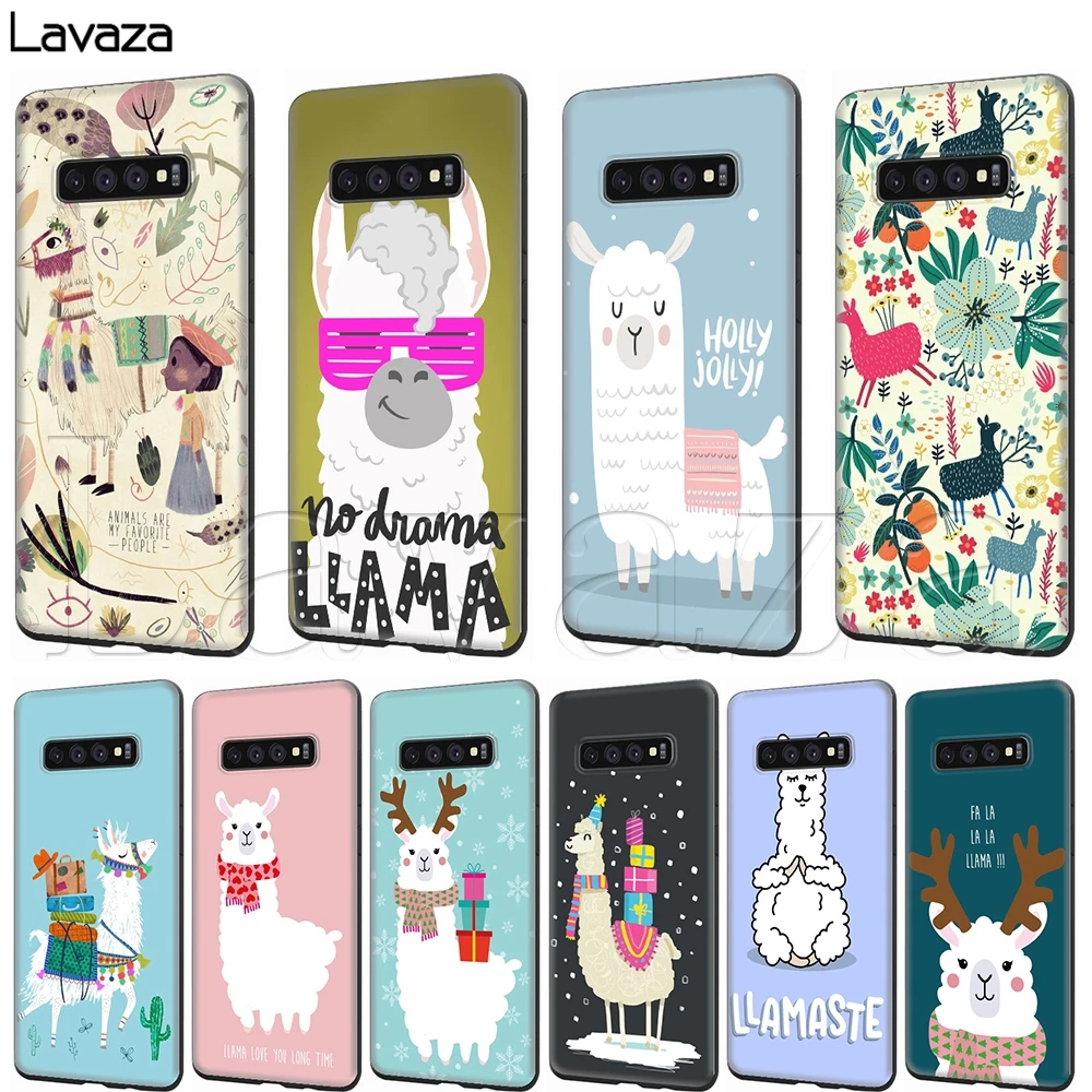 Милый чехол Lavaza с ламой альпакой и животными для Samsung Galaxy S6 S7 Edge S8 S9 S10e Plus A3 A5 A6 A7 A8 A9