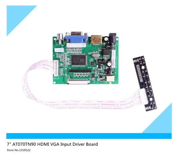 

7" LCD Display Screen TFT Monitor AT070TN90 HDMI VGA Input Driver Board Controller for Raspberry Pi