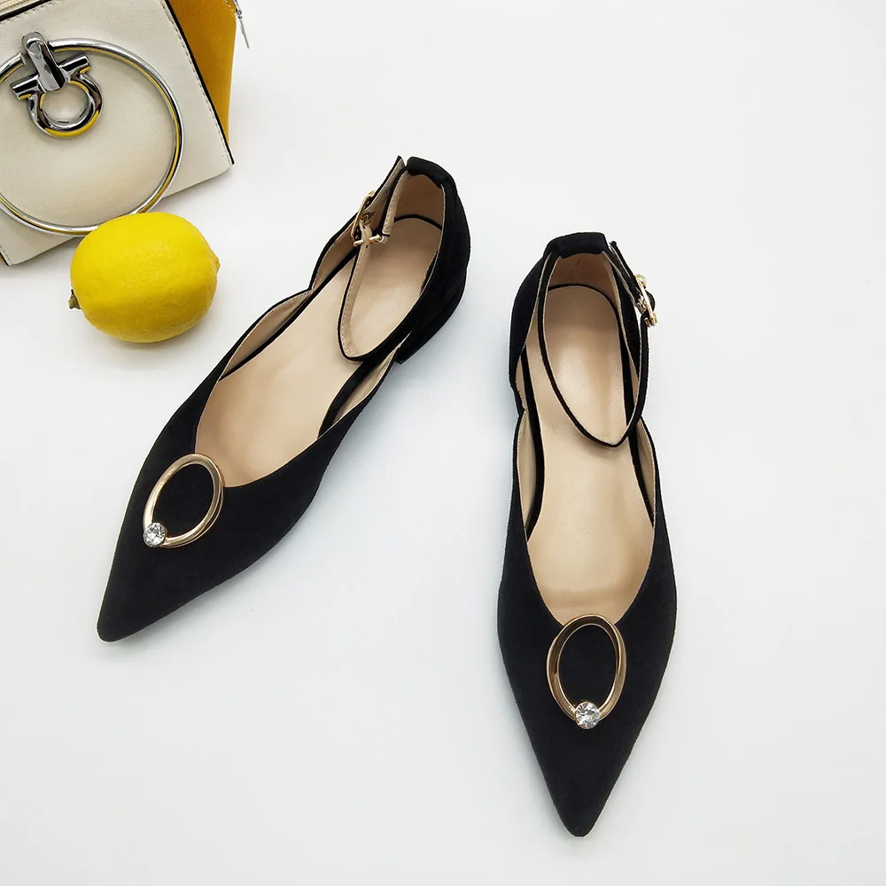 low heel ankle strap pumps