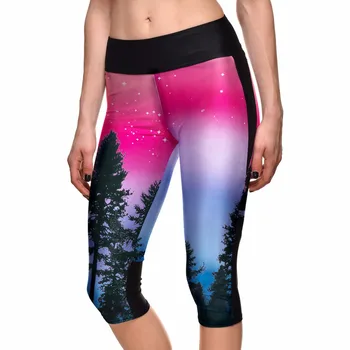 

Womens Red Spiced Trousers Capris Elastic S To 4xL Plus Size Galaxy Space Harajuku Fitness Pants 3 Patterns