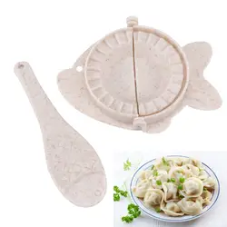 Устройство легко самодельные пельмени плесень с ложкой китайский стиль пшеничной соломы кухонные приспособления для выпечки инструменты