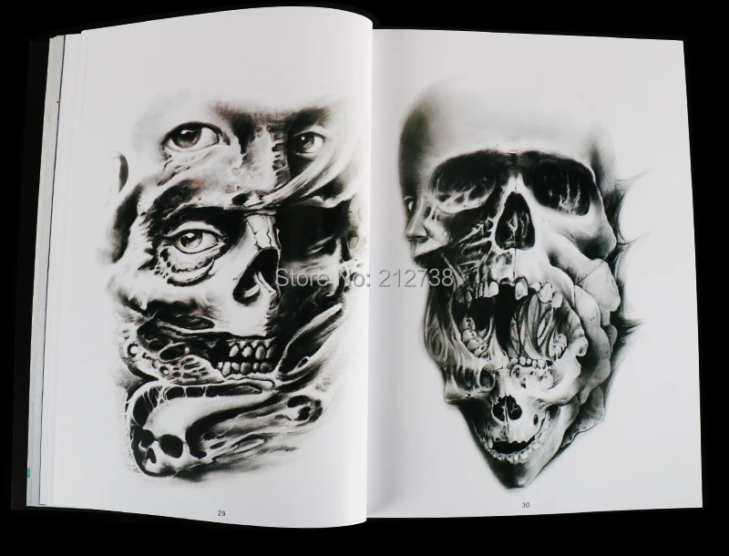 Новейшая оригинальная Yangwen Татуировка рукопись a4размер 50 страниц эскиз рукопись татуировка Книга глаза перья Будда смерти