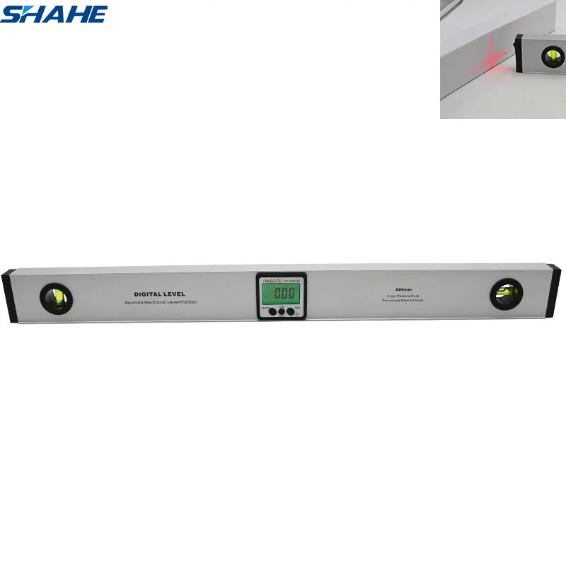

shahe 600mm Digital Spirit Level 360 Degree Angle Finder with Strong Magnets digital readout With light precision spirit level