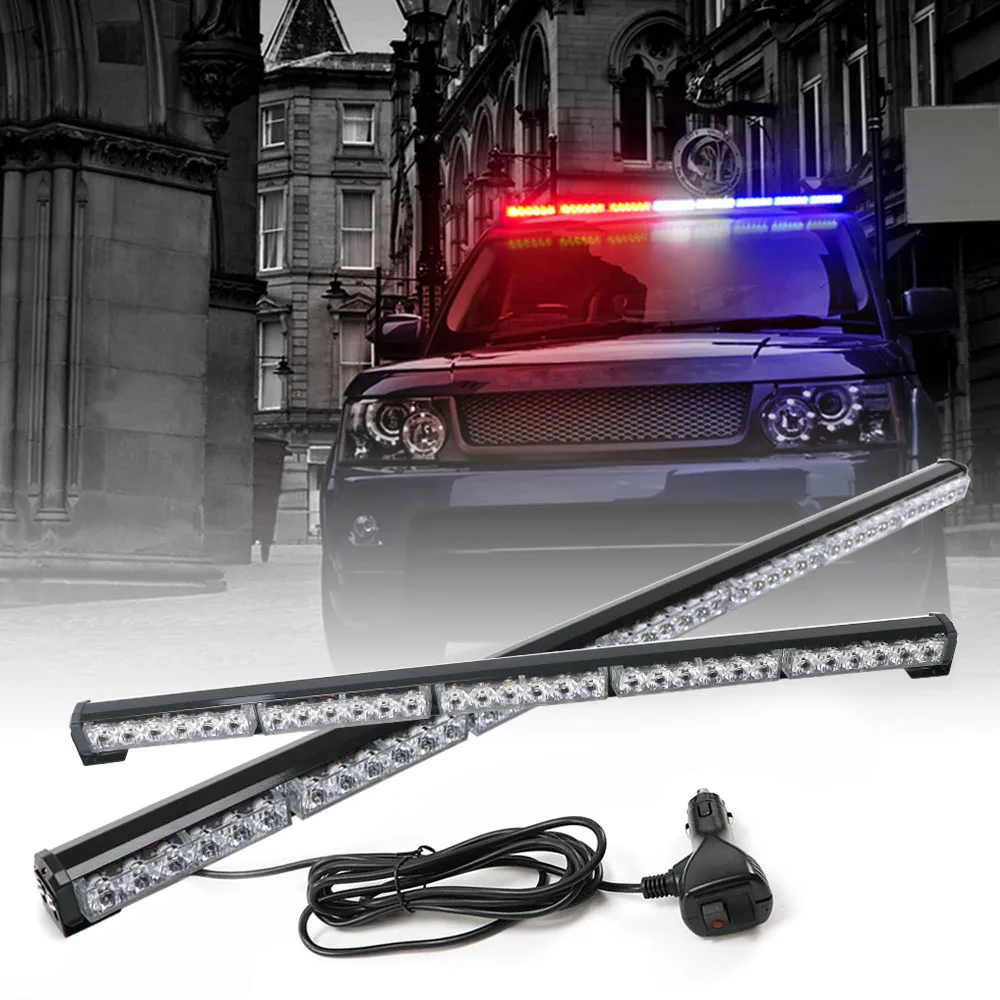 

12.2" to 47" Car Truck Traffic Advisor LED Flash Strobe Light Bar Fireman Flashing Police Emergency Warning Lights 12V/24V
