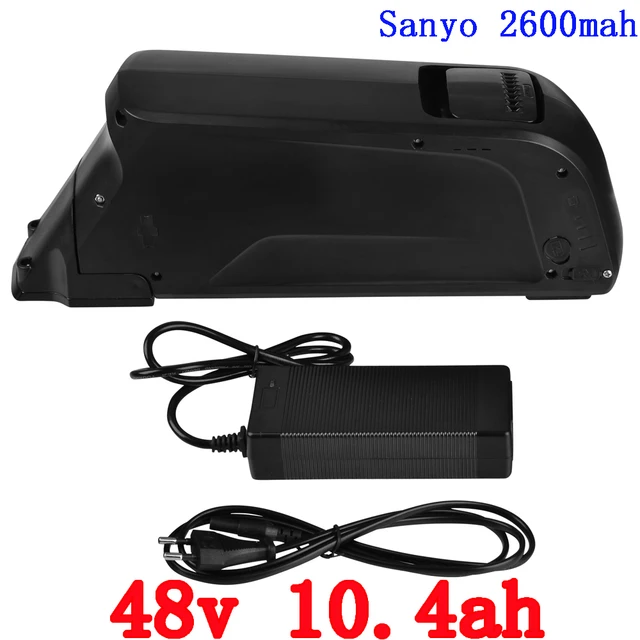 Best price at $312 Cheap Free customs tax 48V 10.4Ah SANYO lithium battery electronic bicycle with Charger and USB output fit 750W 1000W bafang motor