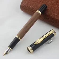 Роскошные jinhao брендовая с деревянной перьевая ручка финансы стандарт металлические Iraurita Перо Чернила ручки для школы Студенческие