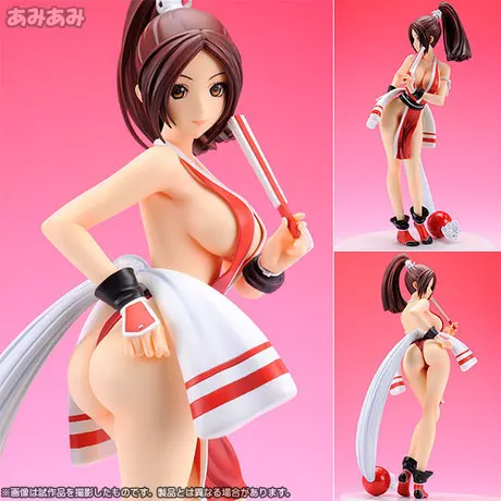 ФОТО Anime The King Of Fighters XIII KOF13 Mai Shiranui Sexy PVC Action Figure Collection Toy Figures Red/Gold 27cm Free Shipping