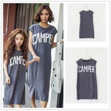 Summer Mother and Daughter Dress Sleeveless Letter Print Casual Midi Dresses mom and daughter dress Family Match Clothes C0223 Summer Mother and Daughter Dress Sleeveless Letter Print Casual Midi Dresses mom and daughter dress Family Match Clothes C0223