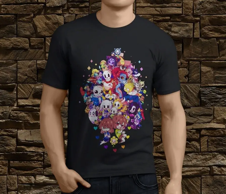 

New Cool Undertale All Characters Chibi Version Cute Men's T-shirt Size S-3XL Cool Casual pride t shirt men Unisex New Fashion