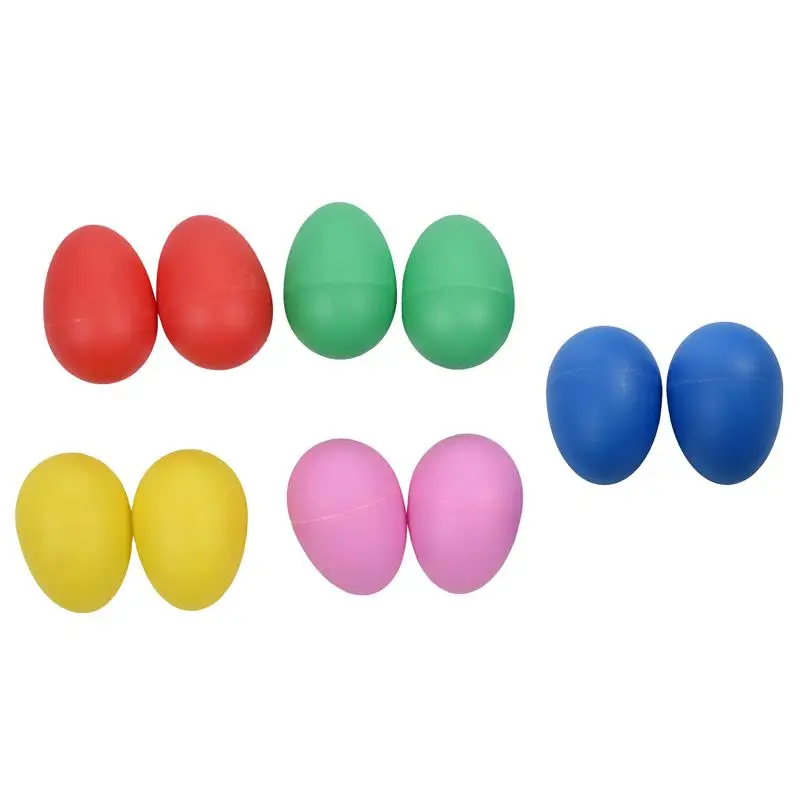 10 حزمة البلاستيك قرع الموسيقية اللعب أداة البيض Maracas الهزازات