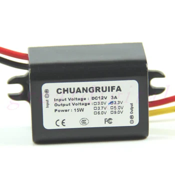 

1PC DC DC Converter 12V Step down to 3.3V Power Supply Module Black H02