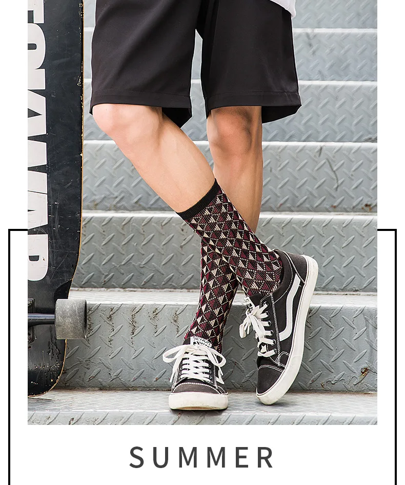 Новое поступление Брендовые мужские Веселые носки красочные новые большие серии креативные британский стиль забавные мужские хлопковые носки мужские носки