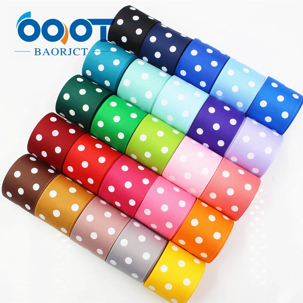 OOOT BAORJCT 176181,10 yards 38MM DOTS Printed grosgrain ribbon, DIY handmadeHair accessories Material wedding gift wrap