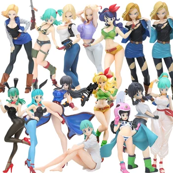 

9-20cm Dragon Ball Z Girls Gals NO 18 Lazuli Ranchi Videl PVC Action Figure Figurine Dragonball Collectible Model Dolls Toys