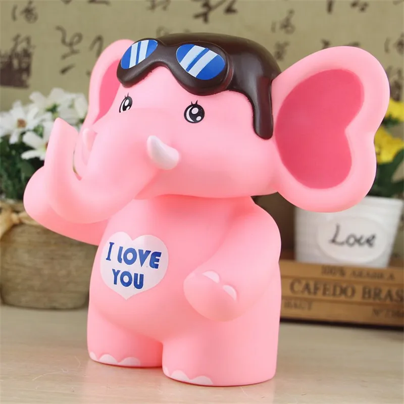 

Vinyl Elephant Money Box Cartons Anime Coins Cash Large Piggy Bank Craft Money boxes For Children Birthday Gift