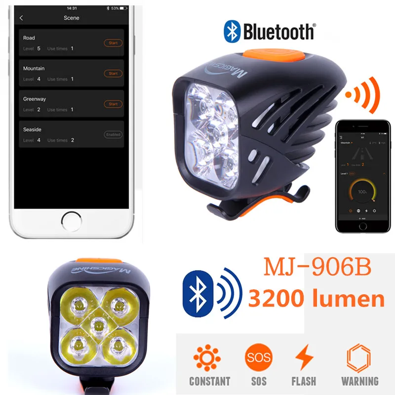 

Magicshine 906B MJ-906B Bluetooth Programable Bicycle Light Intelligent Bluetooth High Bright Mountain Bike Lighting3200 lumen