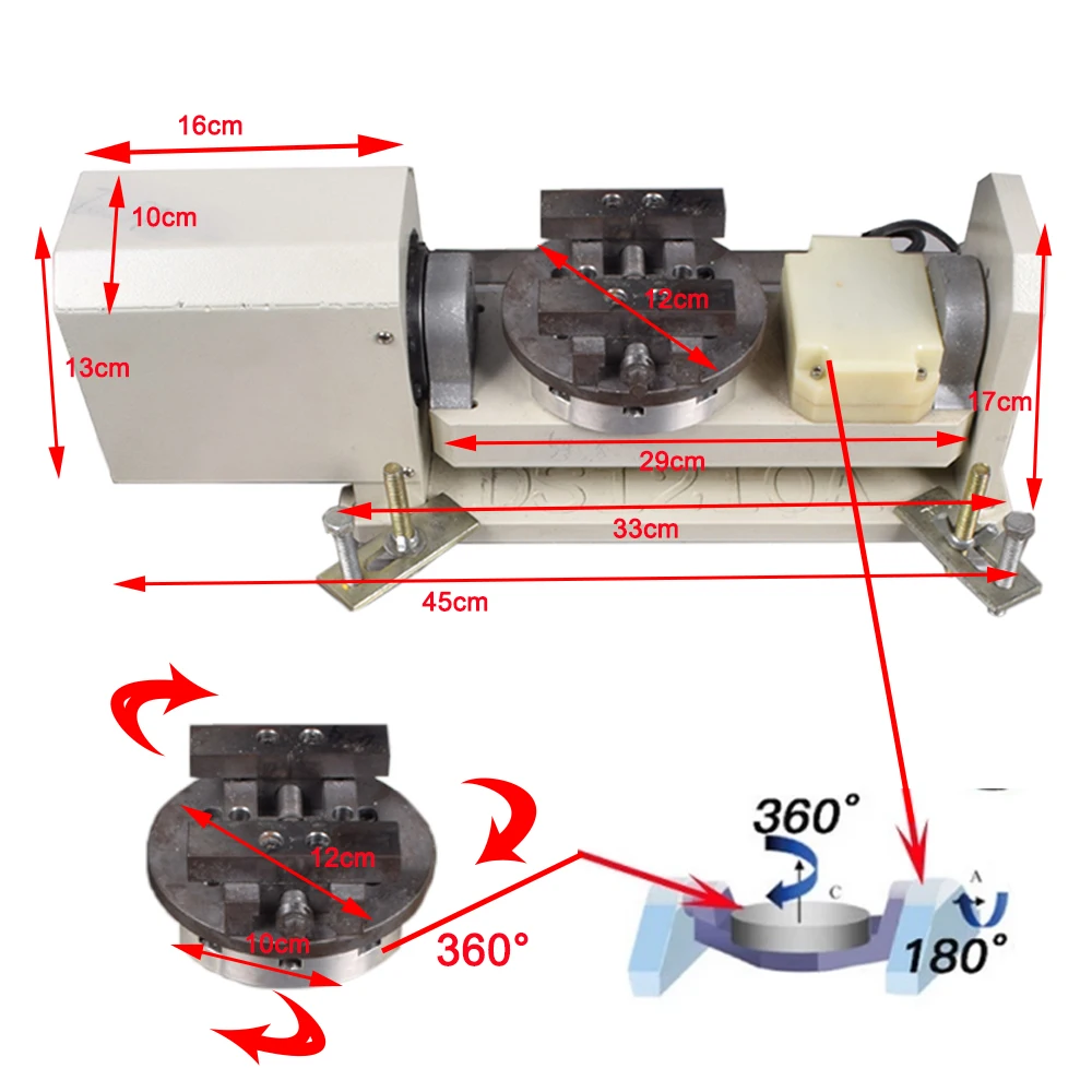 Сталь CNC 5 оси 2.2KW стальная металлическая структура 3040 фрезерный станок для гравировки/резки алюминия, меди, стали