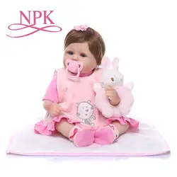 NPK 42 см Силиконовые Reborn супер детские реалистичные малыши милая кукла Bebe Reborn игрушки для игрушечного домика игрушки детские игры