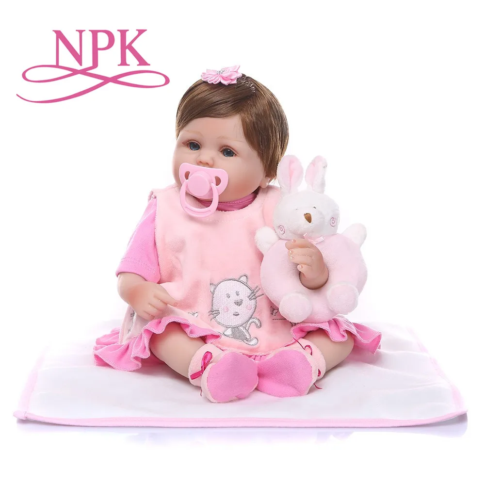 

NPK 42cm Silicone Reborn Super Baby Lifelike Toddler Baby Cute Kid Doll Bebe Reborn Reborn Toys play house toys Child Playmates