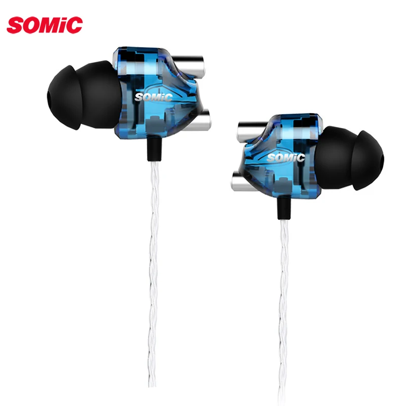 

Somic V4 Dual Drive Stereo earphone In-ear Headset Earbuds Bass Earphones For iPhone huawei Xiaomi 3.5mm earphones