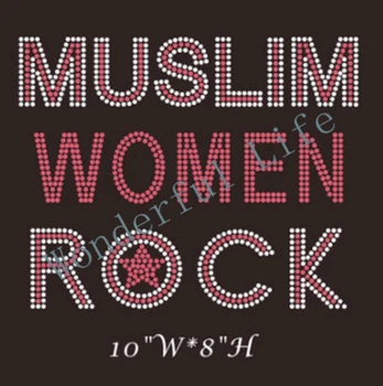 

Wonderful Life muslim women rock motif Rhinestone Transfer Wholesale Rhinestone free shipping
