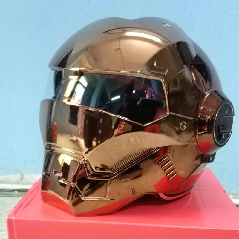  Masei bike scooter moto electroplate copper iron man helmet motorcycle helmet half helmet open face