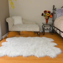 Плюшевое белое одеяло из искусственной овчины, роскошный прямоугольный ковер из искусственного меха, домашний декор, Премиум длинный шерстяной коврик для пола
