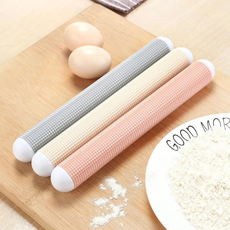 

1PCS ABS Plastic Non-stick Kitchen Rolling Pin Fondant Dumpling Skin Bread Dough Roller Decorating Tools Baking Accessories JSX