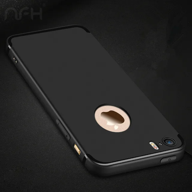 Ультратонкий Мягкий силиконовый защитный чехол для Apple iPhone 5S, тонкая задняя крышка из ТПУ для iPhone, корпус на 5 5SE, противоударный чехол - Цвет: Black